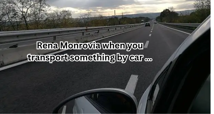 Rena Monrovia when you transport something by car ...