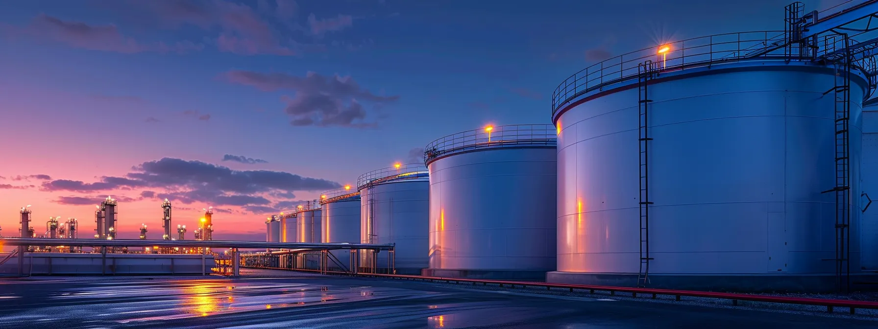 Bulk fuel storage tanks